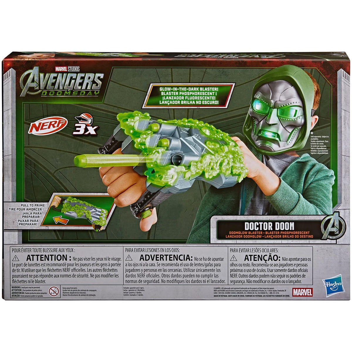 Nerf - Marvel Studios Avengers Doomsday Glow Blaster Gauntlet Doctor Doom - Hasbro