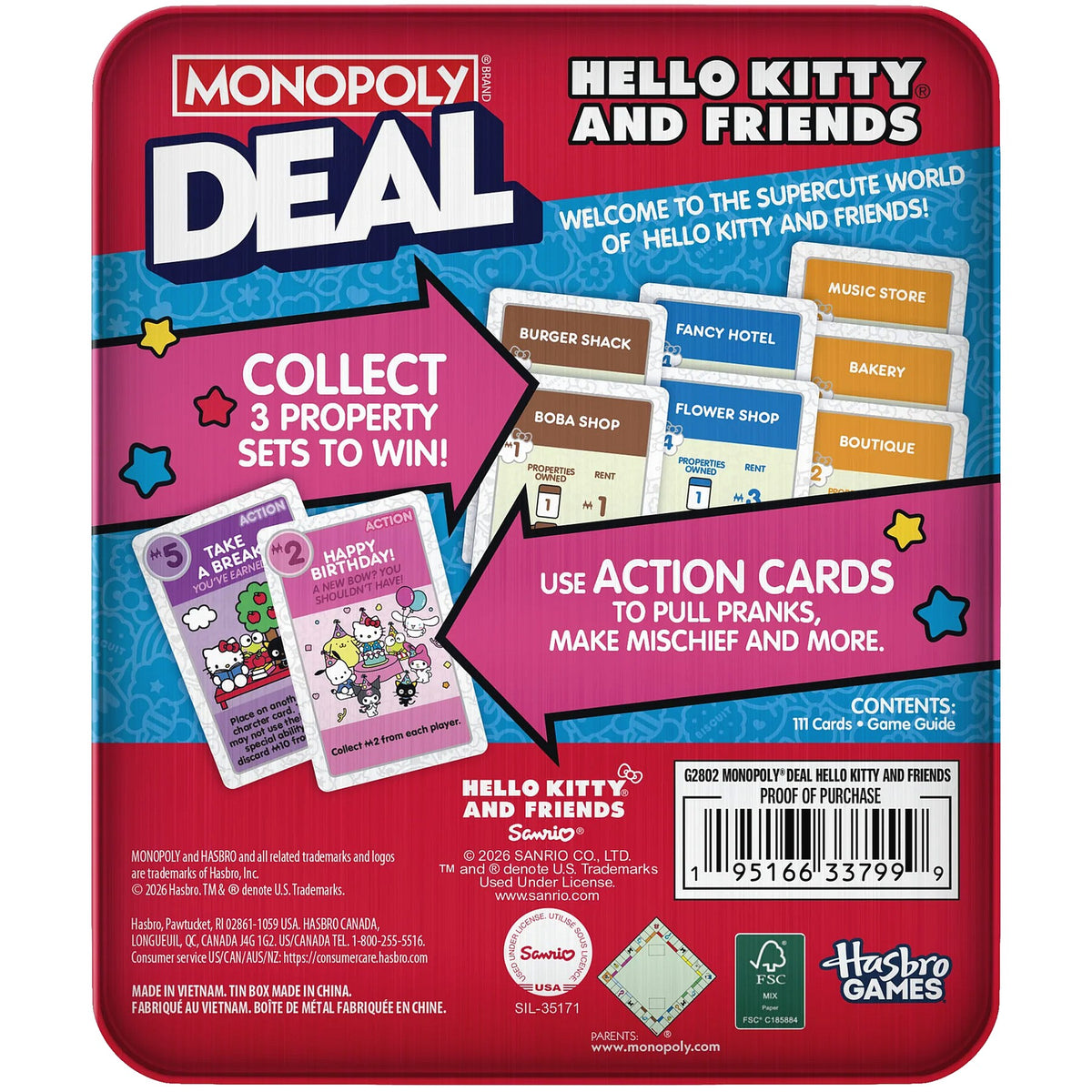 Monopoly - Deal Hello Kitty & Friends - Hasbro Games