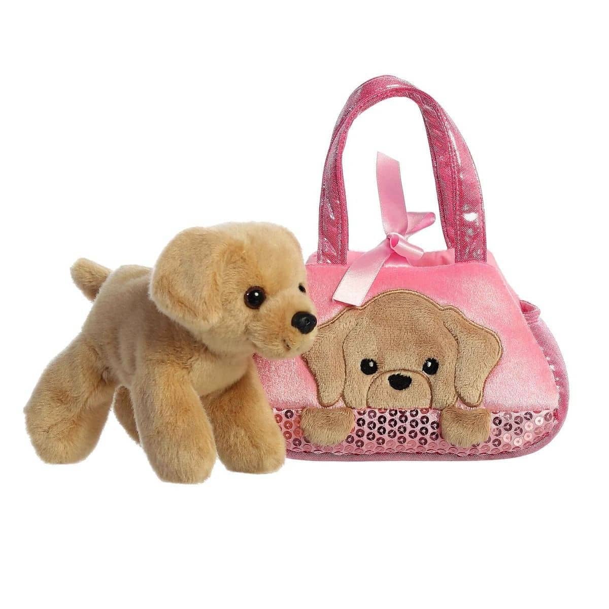 Cotton Candy - Fancy Pals - Peek-a -boo Labrador Puppy In Pink Sparkly Bag