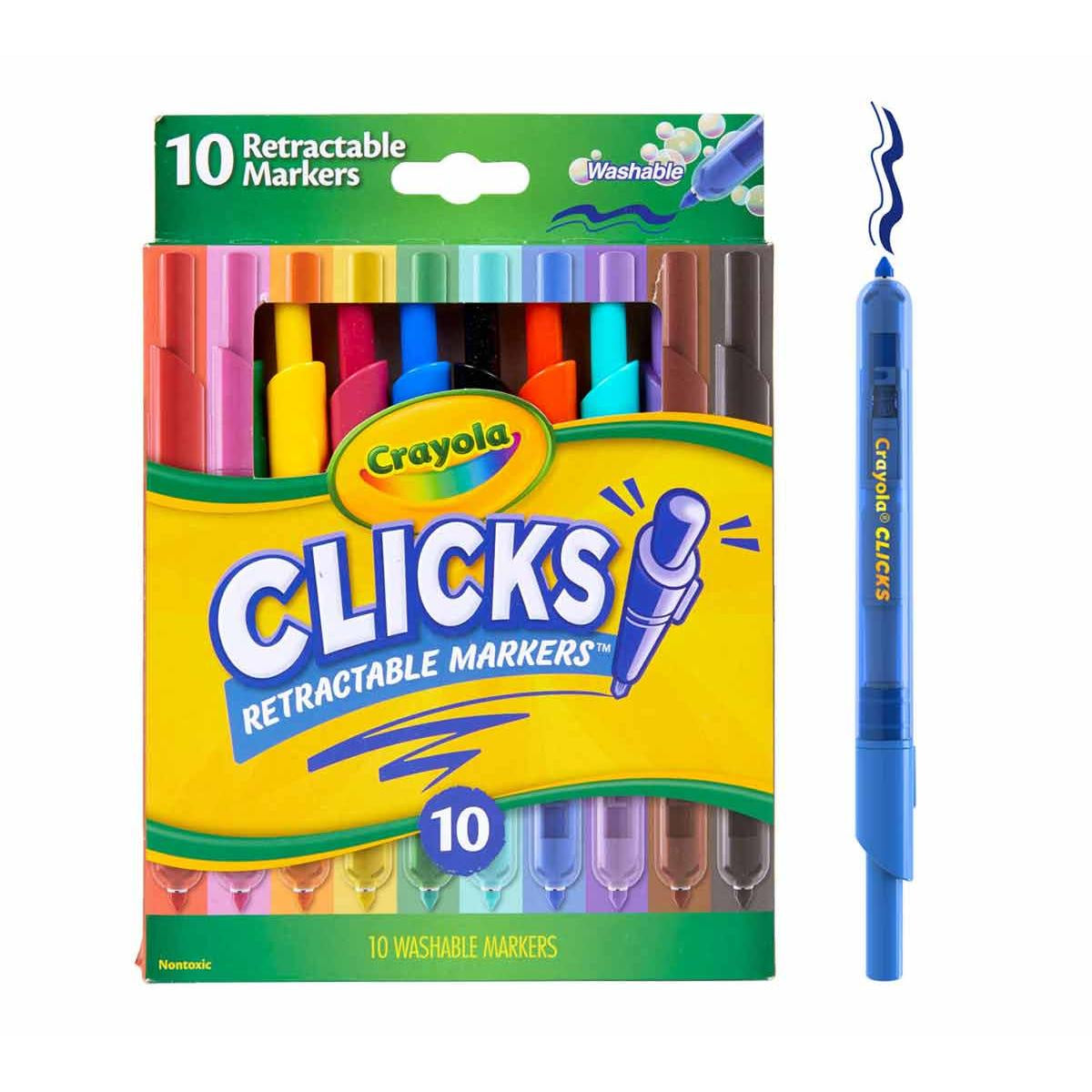 Crayola - 10 Pack  Super Clicks Retractable Markers