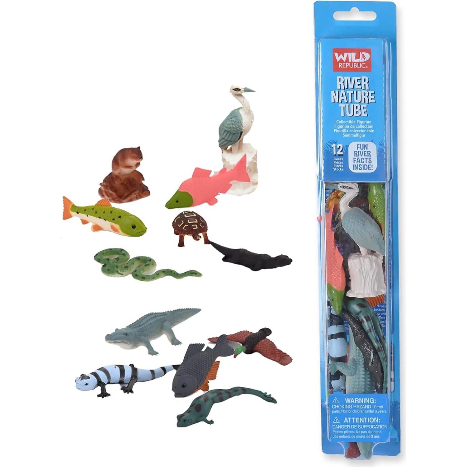 Wild Republic - River Nature Assorted Animal Figurine Tube
