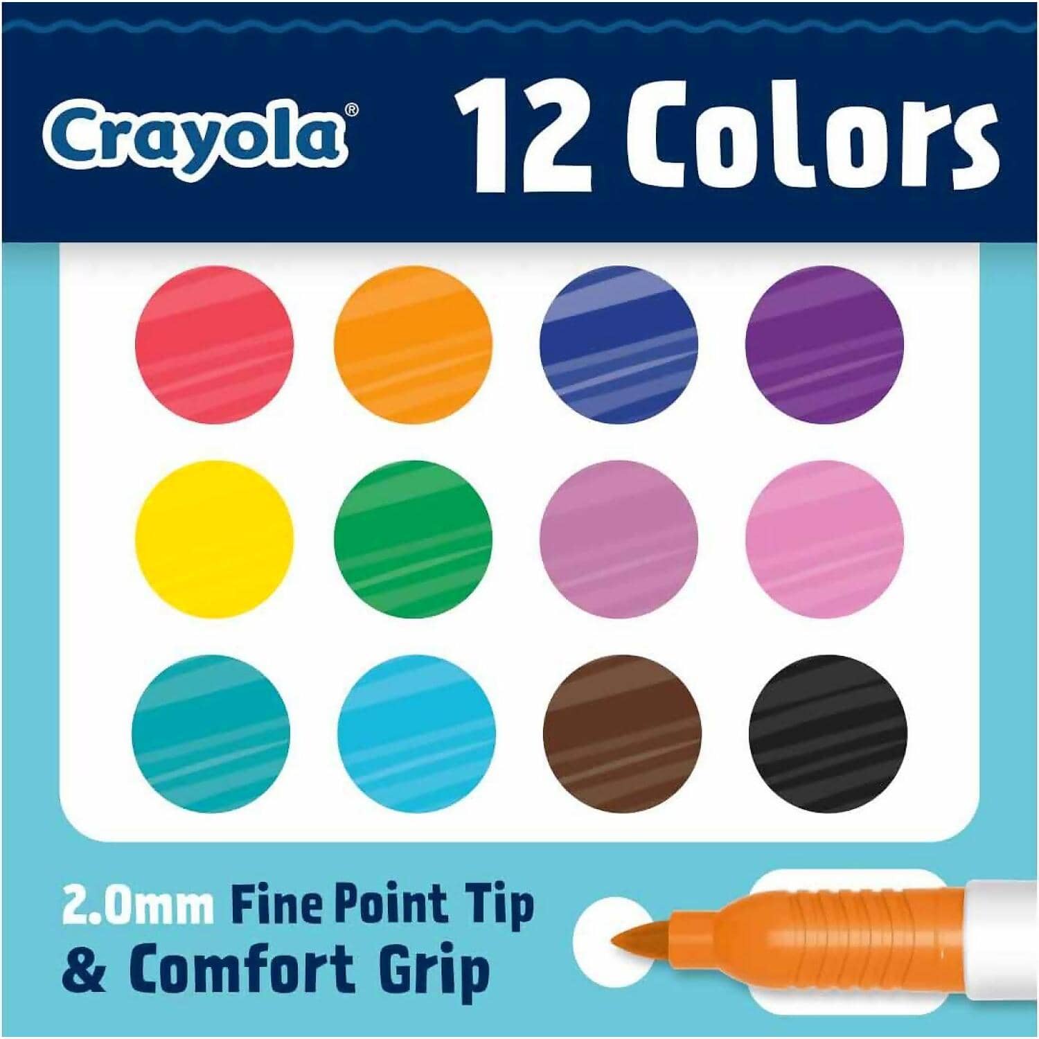 Crayola - Doodle & Draw Fine Point Doodle Marker 12 Pack