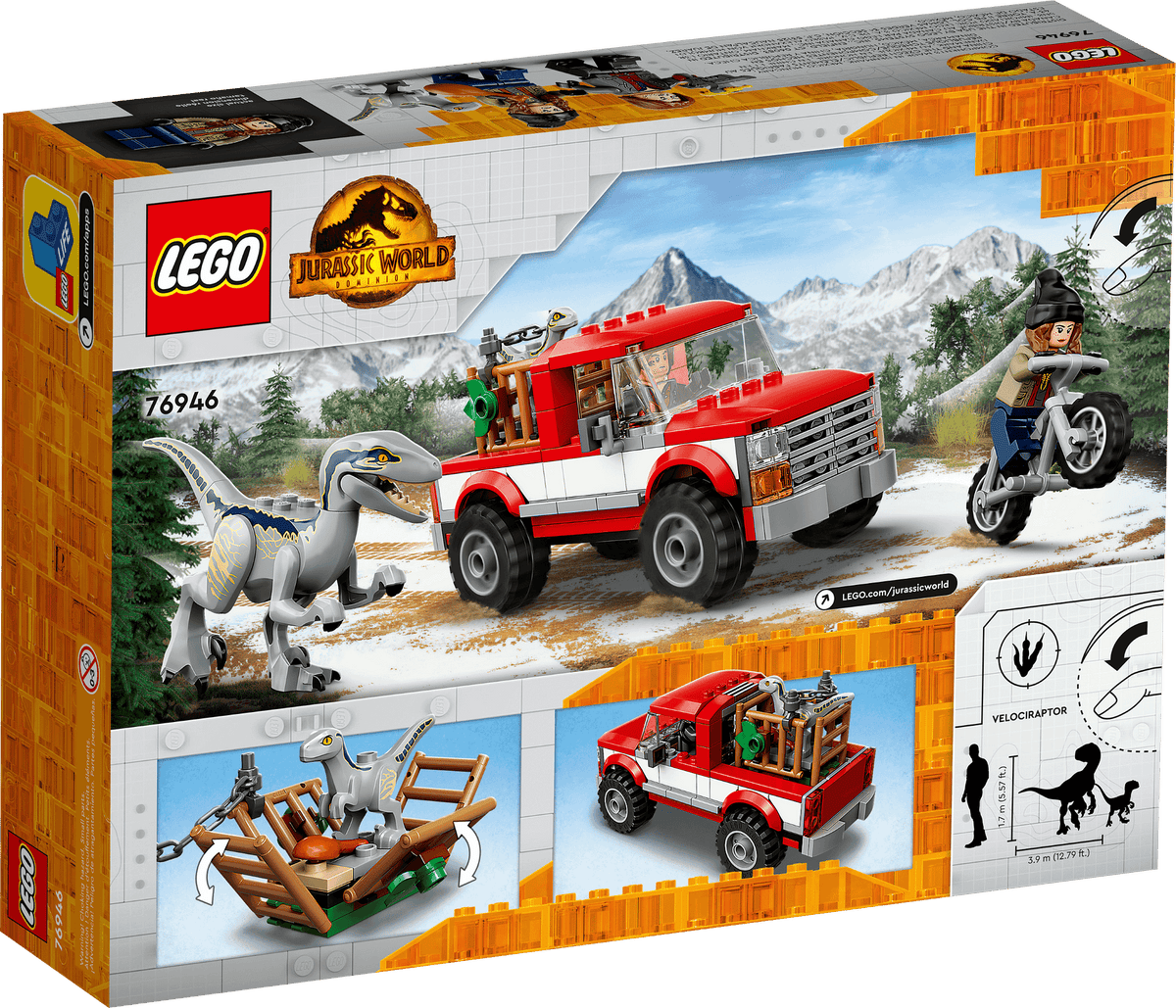 LEGO® 76946 Blue & Beta Velociraptor Capture - Jurassic World™