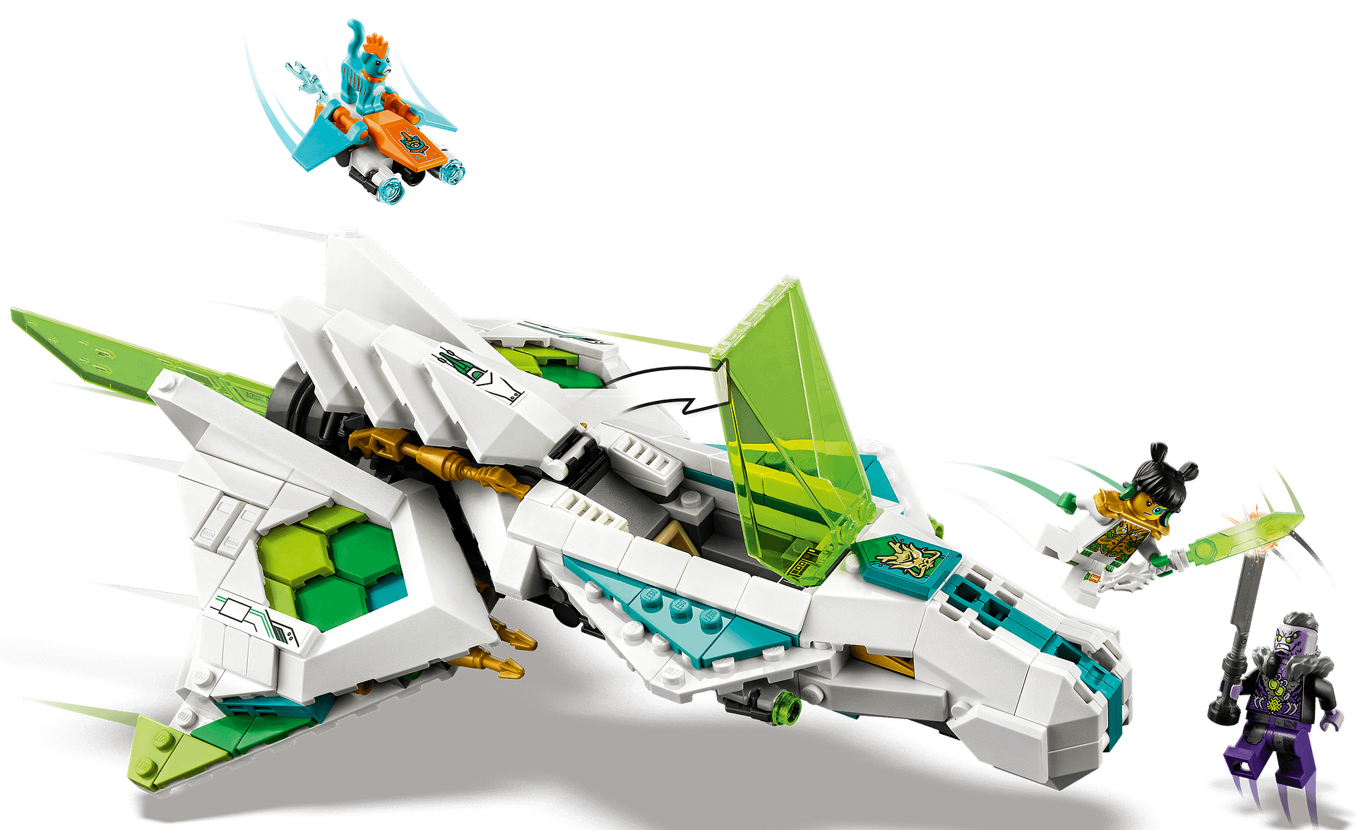 LEGO® 80020 White Dragon Horse Jet - Monkie Kid™
