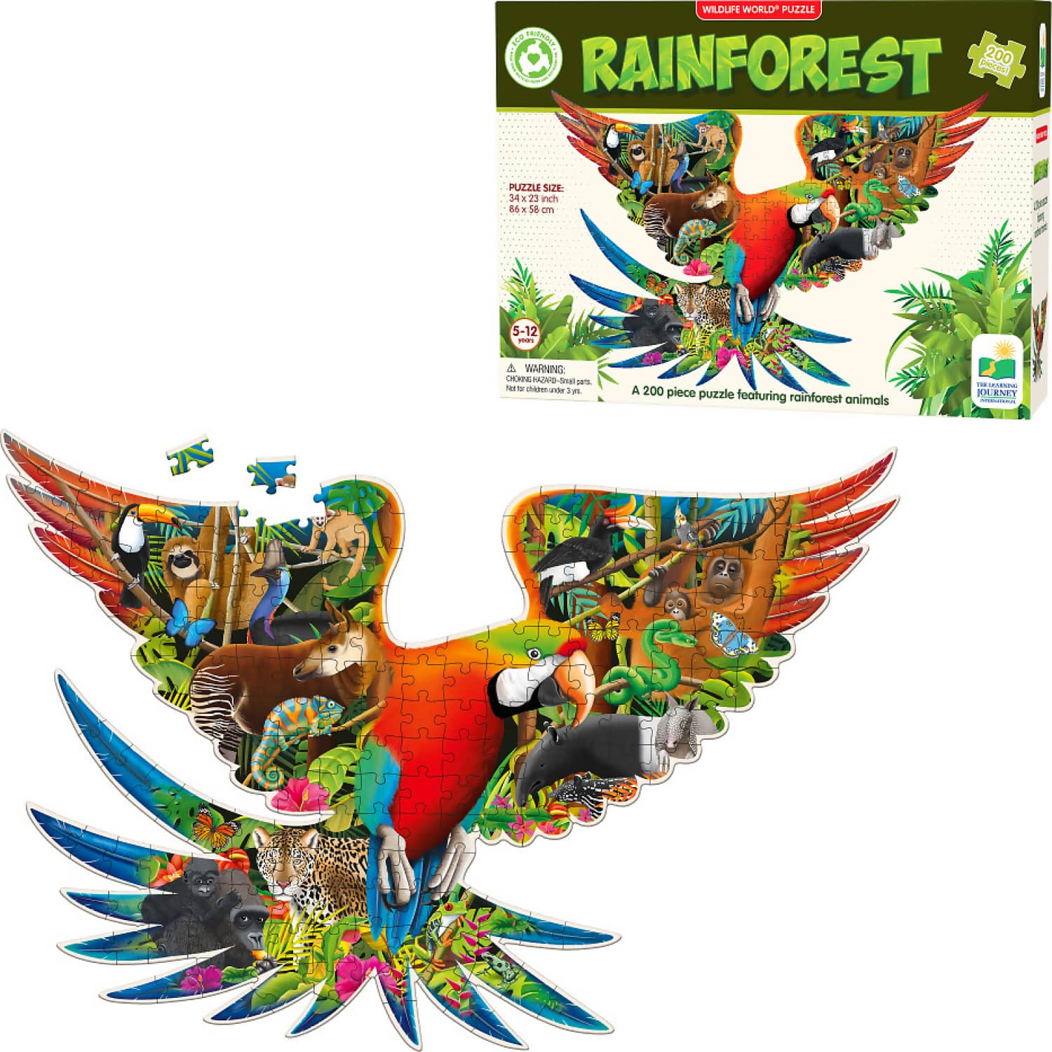 Wildlife World - Rainforest Jigsaw Puzzle 200pc - unbranded