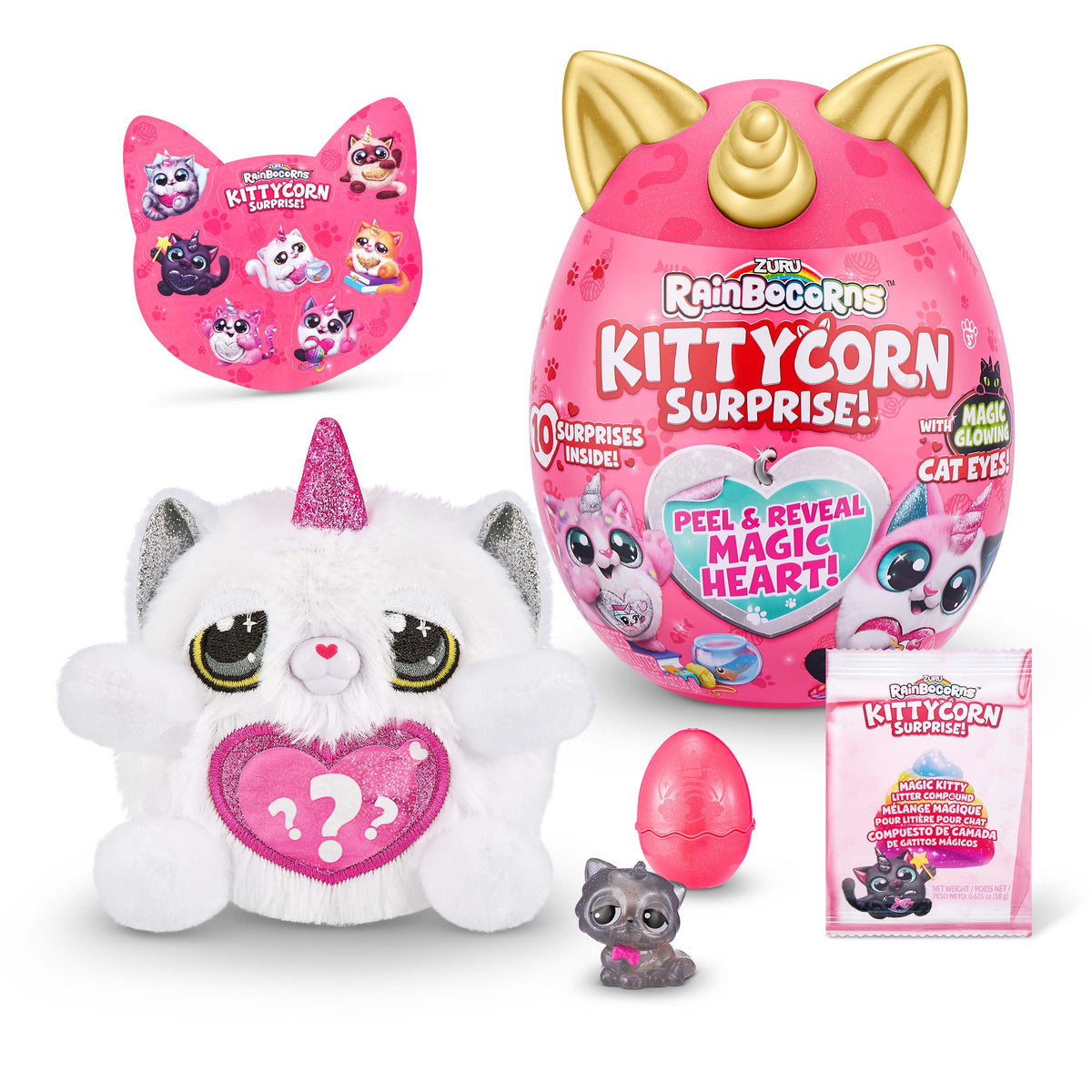 ZURU - Rainbocorns Kittycorn Surprise Kitty Plush Surpise