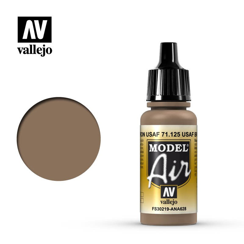 VALLEJO MODEL AIR ACRYLIC PAINT USAF BROWN 71125