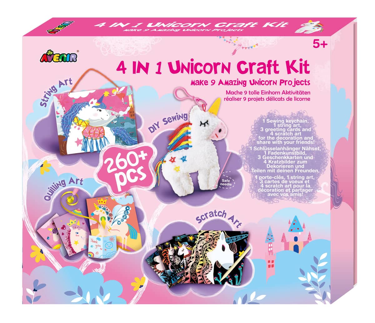 Avenir - 4 In 1 Unicorn Craft Kit - Johnco
