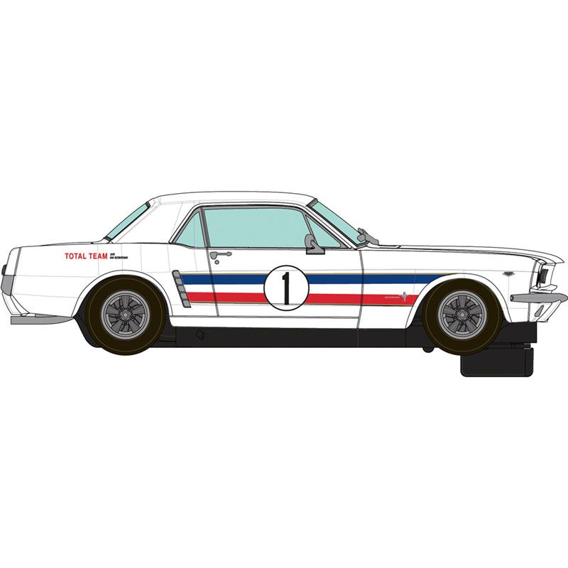 SCALEXTRIC - C4364 FORD MUSTANG IAN GEOGHEGAN 1965 SLOT CAR ALSO SUITS CARRERA