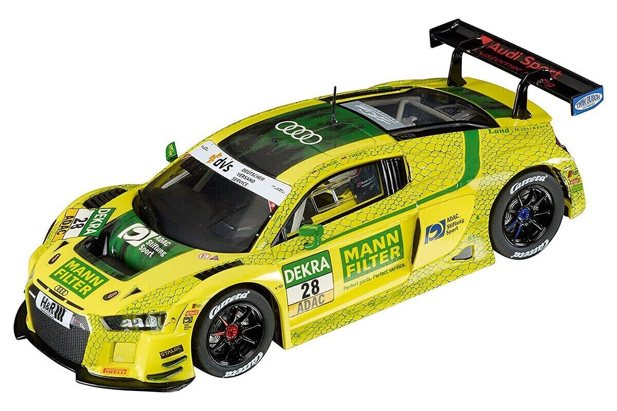 CARRERA - EVOLUTION 1:32 - AUDI R8 LMS GT3 MANN FILTER LAND MS NO.28 - SLOT CAR ALSO SUITS SCALEXTRIC