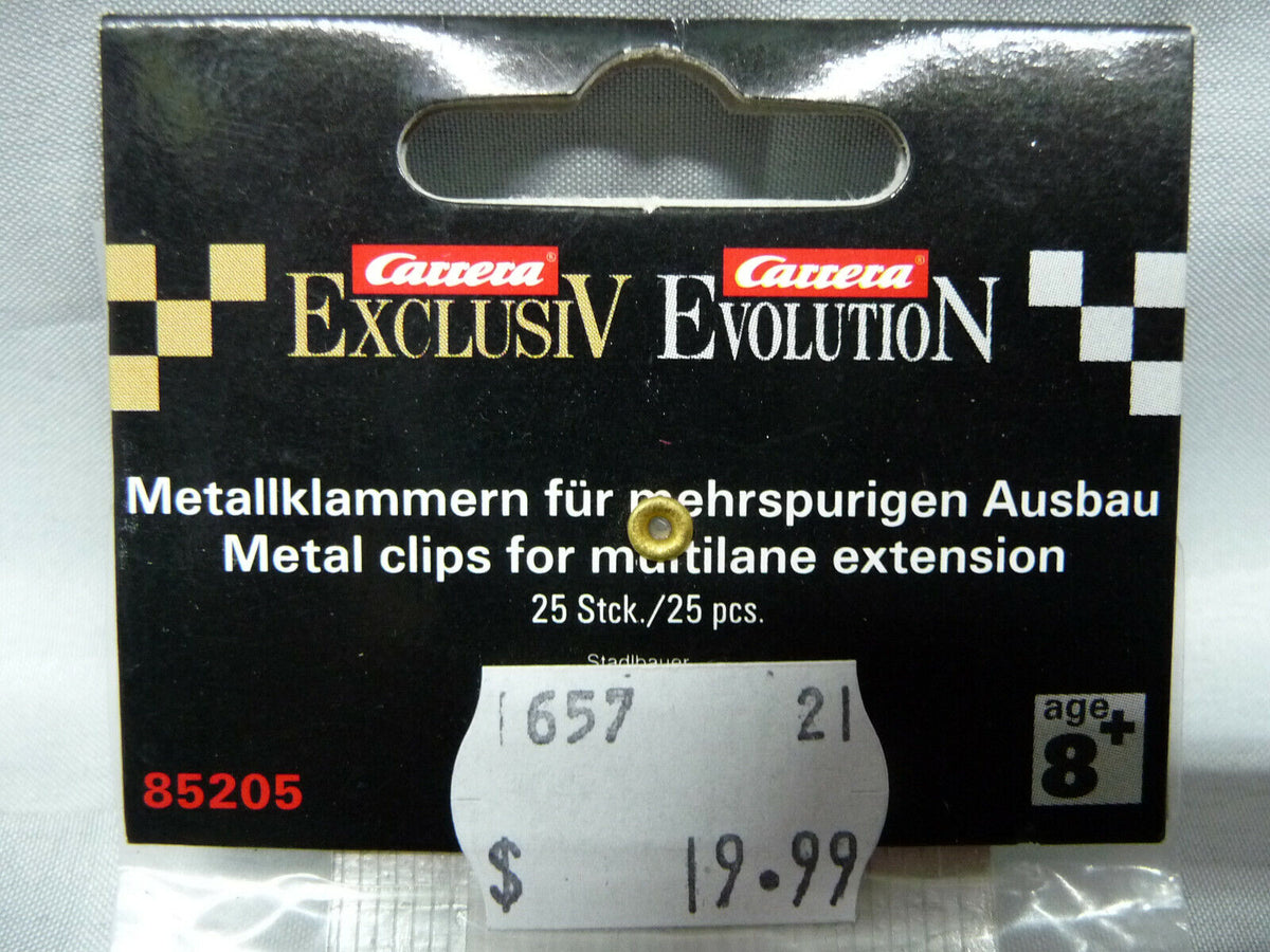 CARRERA - EVOLUTION 1:32 - 85205 METAL CLIPS FOR MULTILANE EXTENSION 25 PCS