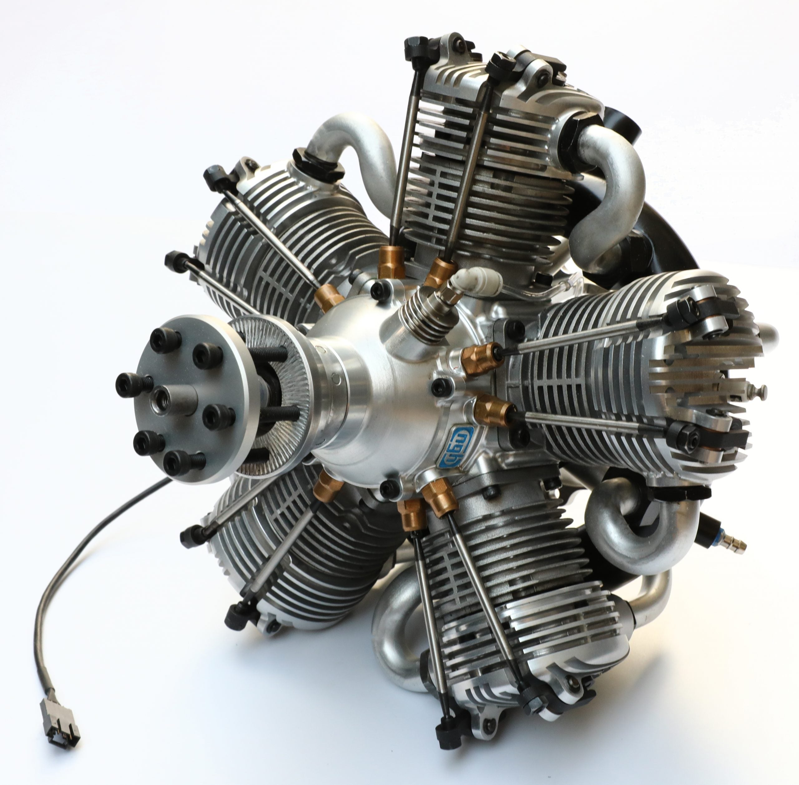 NGH 150cc 4 Stroke 5 Cylinder Radial Gas Engine with Electronic Ignition including  exhaust collector ring