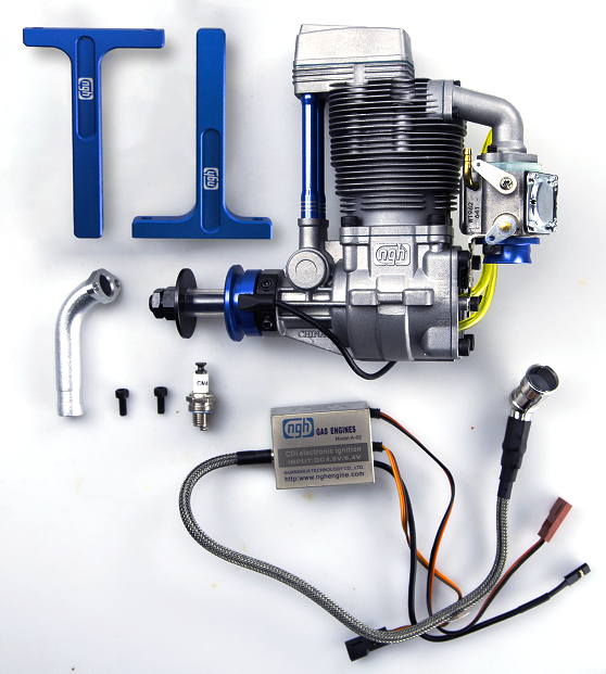NGH - GF38 38CC GAS 4-STROKE ENGINE WITH STRAIGHT OUT PIPE