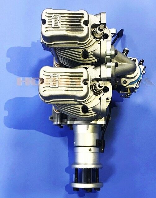 NGH - GF60I2 INLINE TWIN CYLINDER 60CC 4-STROKE GAS ENGINE W/EXHAUST STAC