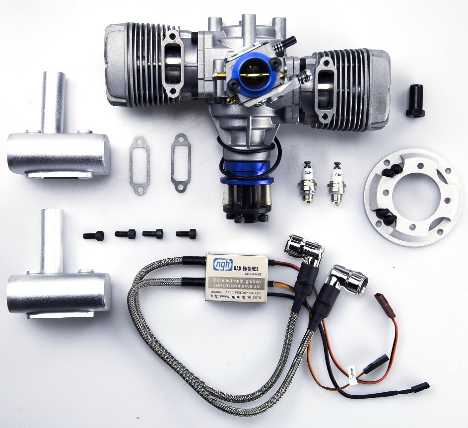NGH - GTT70 70CC (4.25CI) GAS FLAT TWIN 2-STROKE WITH MUFFLER