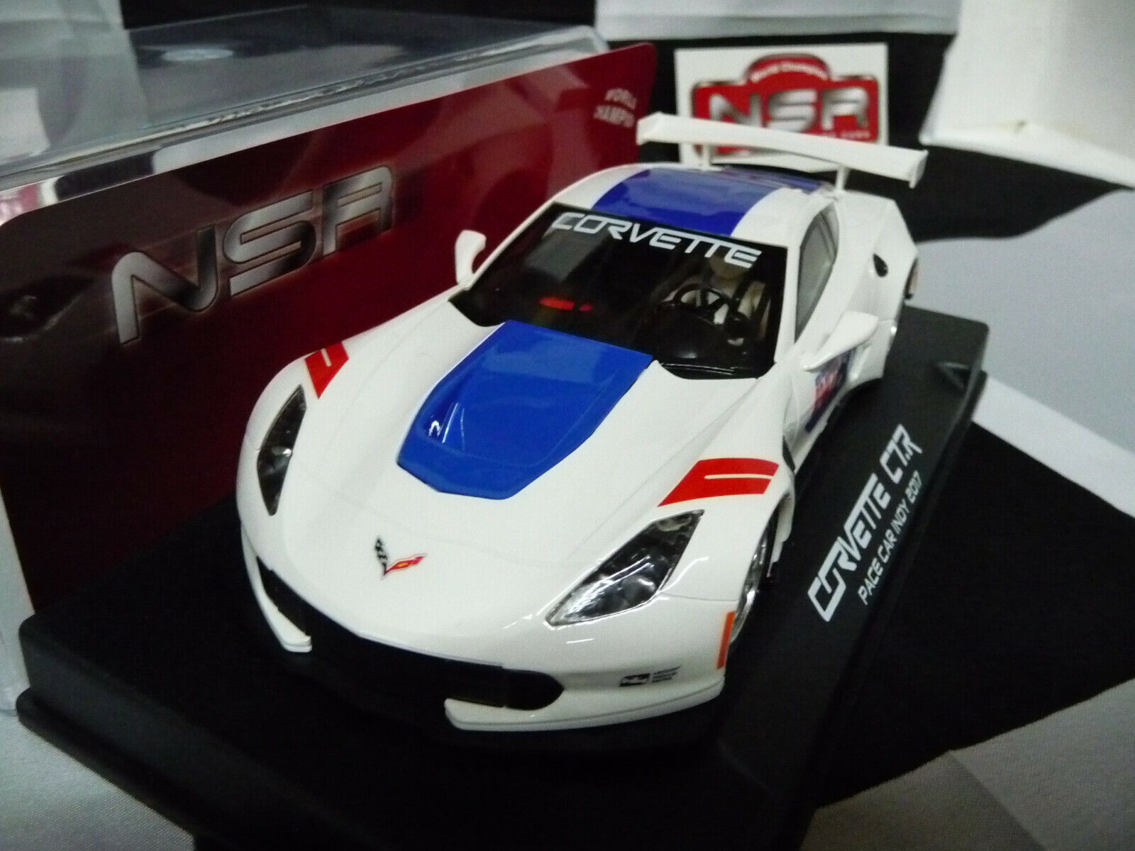 NSR - 1:32 0062AW CORVETTE C7R PACE CAR INDY 2017 SLOT CAR ALSO SUITS SCALEXTRIC/CARRERA