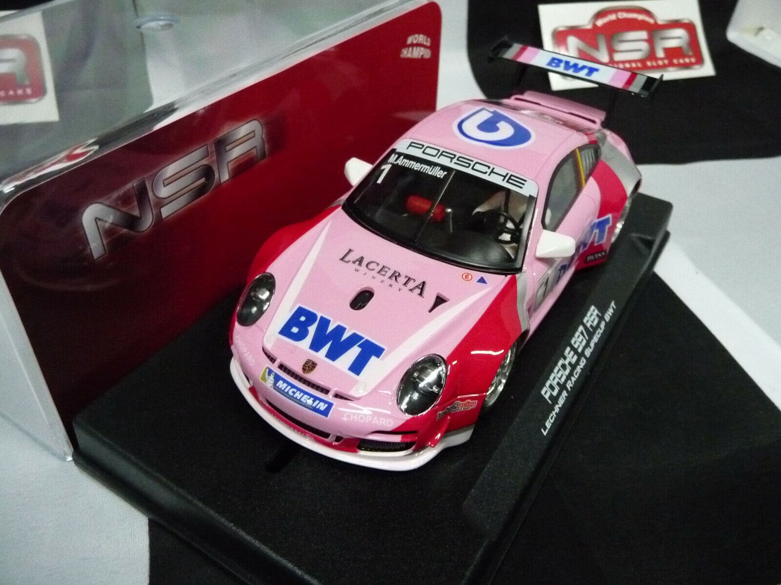 NSR - 1:32 0187AW PORSCHE 997 SUPER CUP BWT M.AMMERMULLER NO.1 SCALEXTRIC/CARRERA