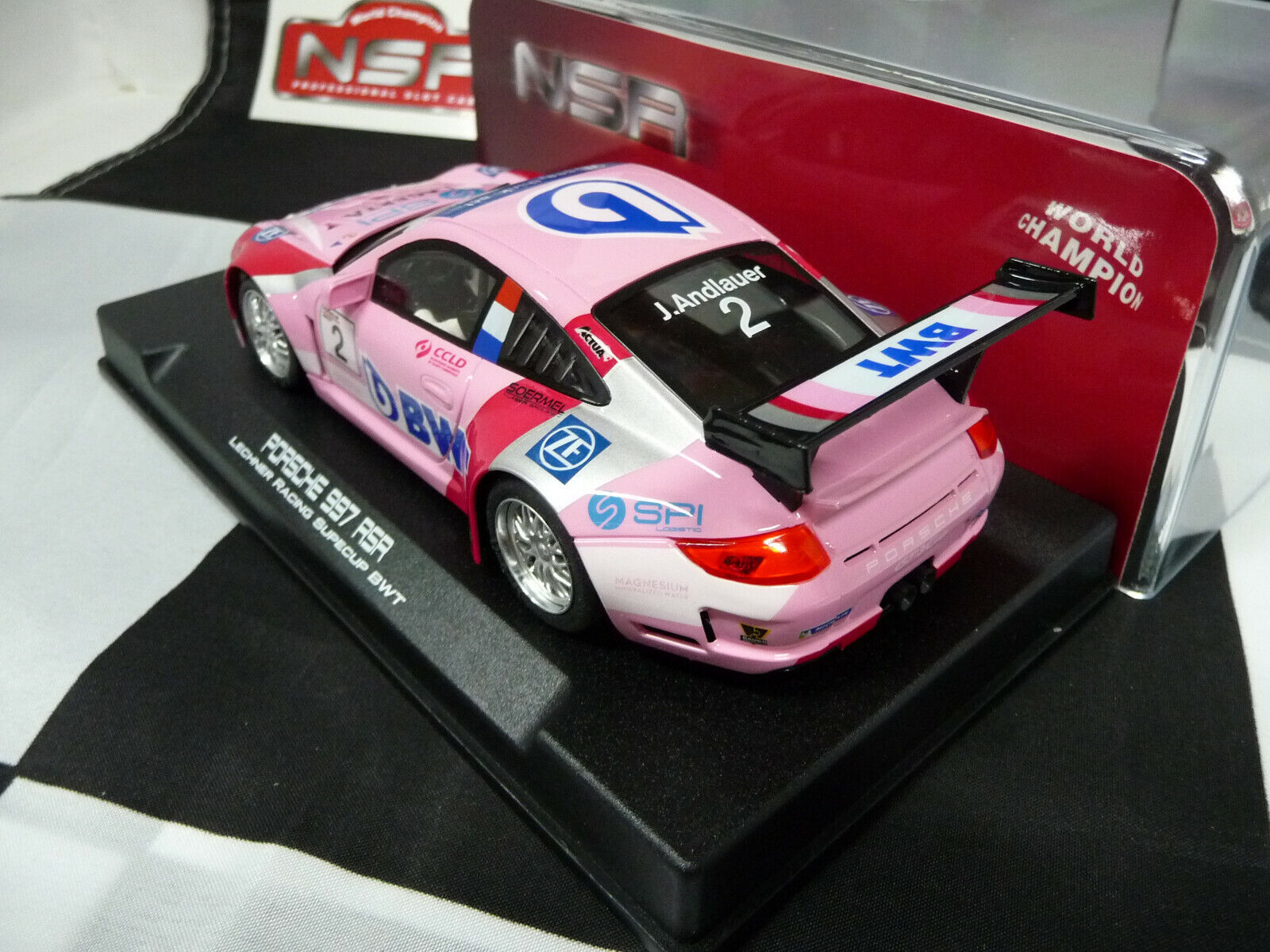 NSR - 1:32 0188AW PORSCHE 997 SUPER CUP BWT J.ANDLAUDER NO.2 SCALEXTRIC/CARRERA