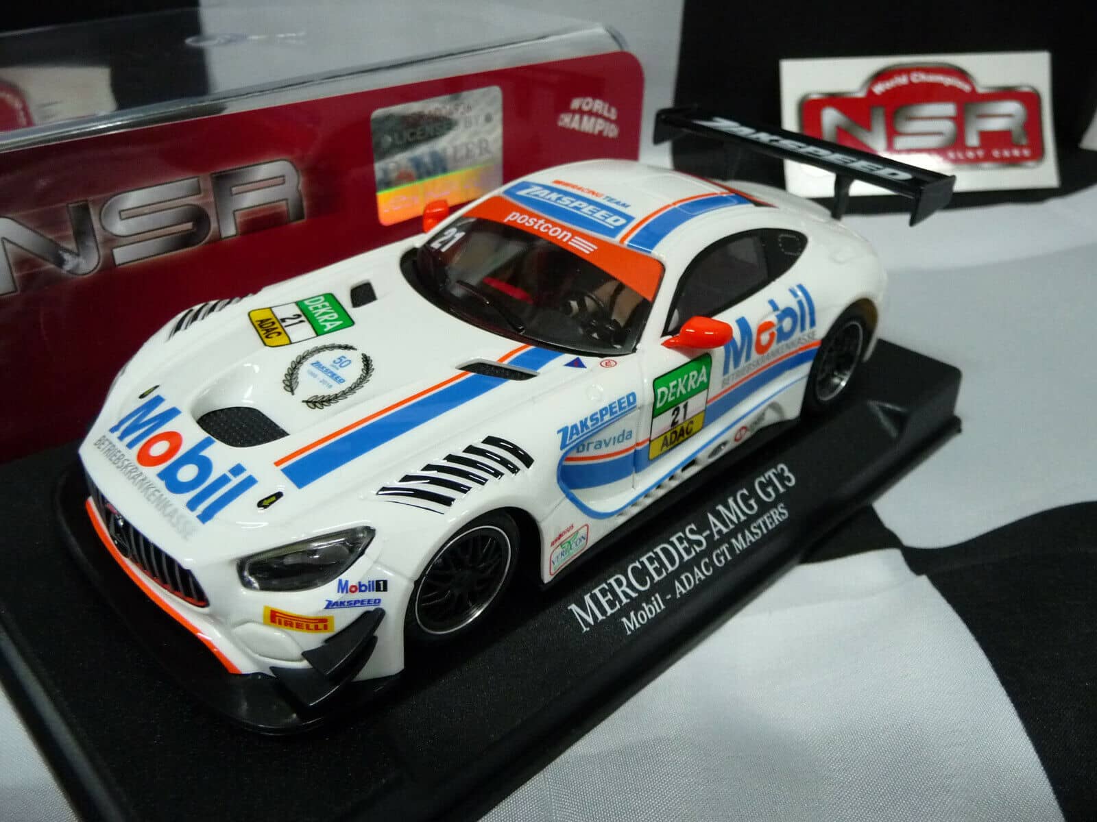 NSR - 1:32 0190AW MERCEDES-AMG GT3 MOBIL ADAC GT MASTERS NO21 SLOT CAR ALSO SUITS SCALEX/CARRERA