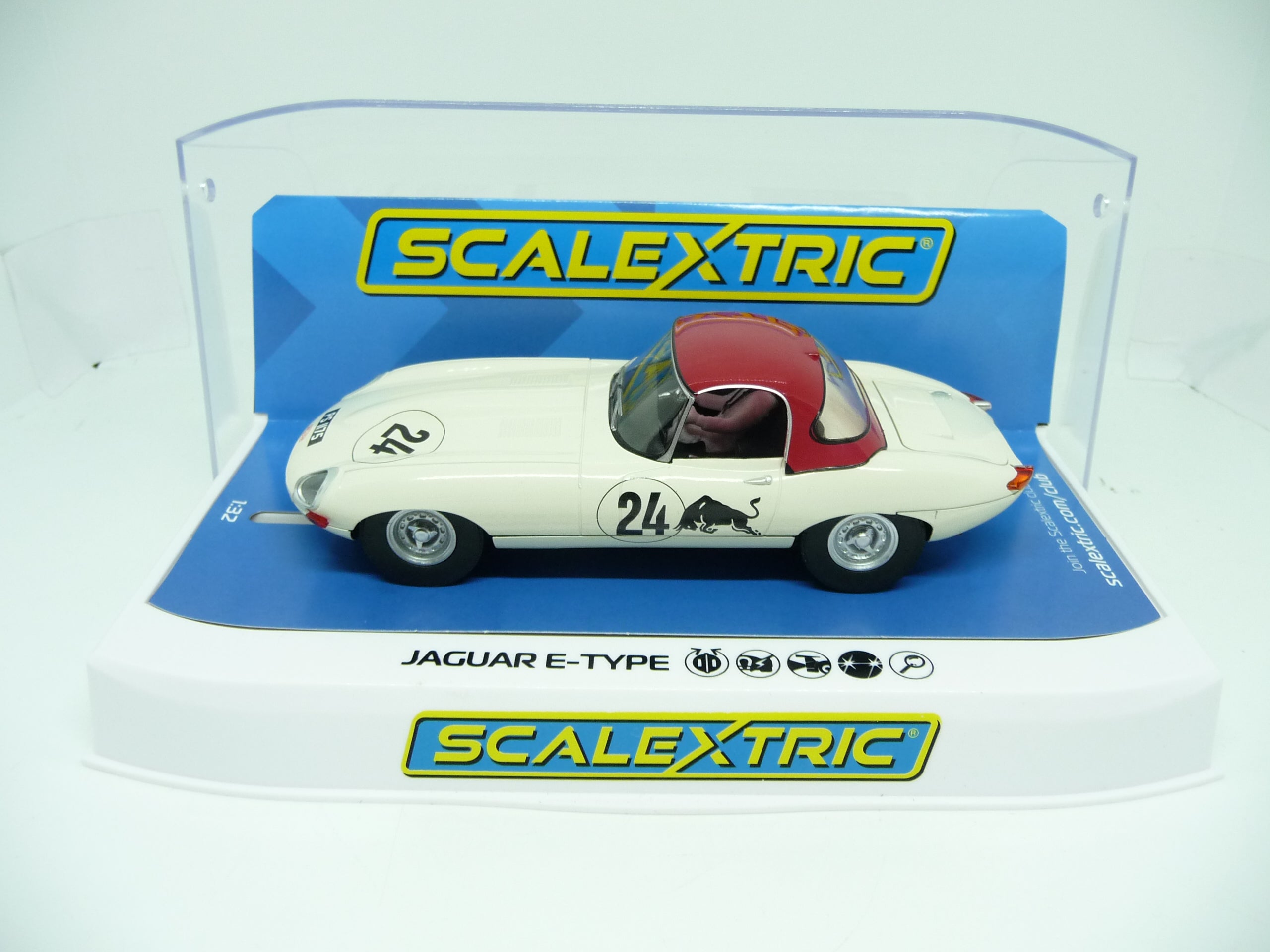 SCALEXTRIC - C4232 JAGUAR E TYPE GOODWOOD REVIVAL ADRIAN NEWEY SLOT CAR ALSO SUITS CARRERA