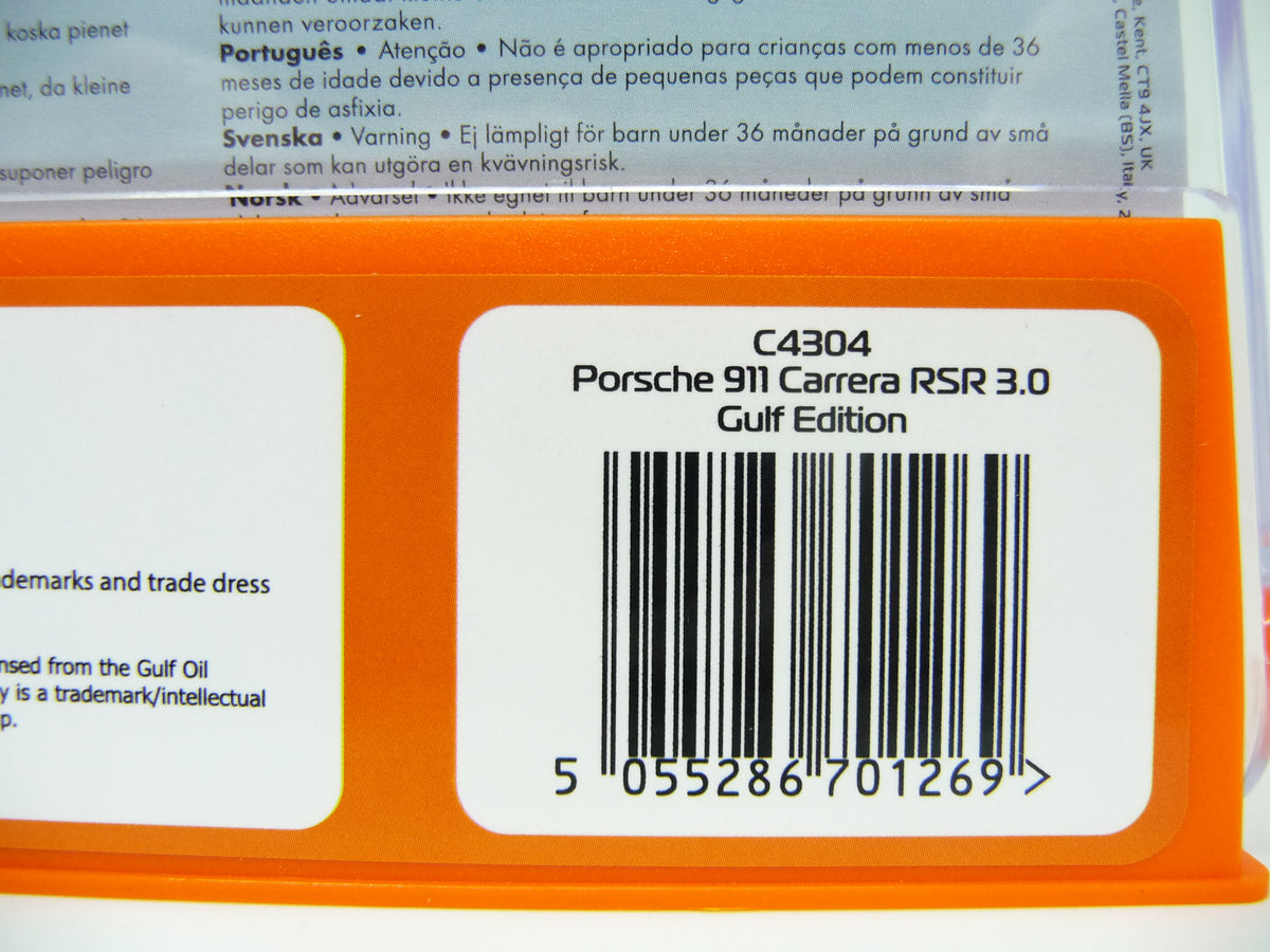 SCALEXTRIC - C4304 PORSCHE 911 CARRERA RSR 3 0 GULF EDITION SLOT CAR ALSO SUITS CARRERA
