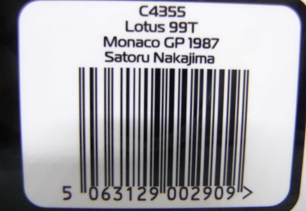 SCALEXTRIC - C4355 LOTUS 99T - MONACO GP 1987 - SATORU NAKIJIMA