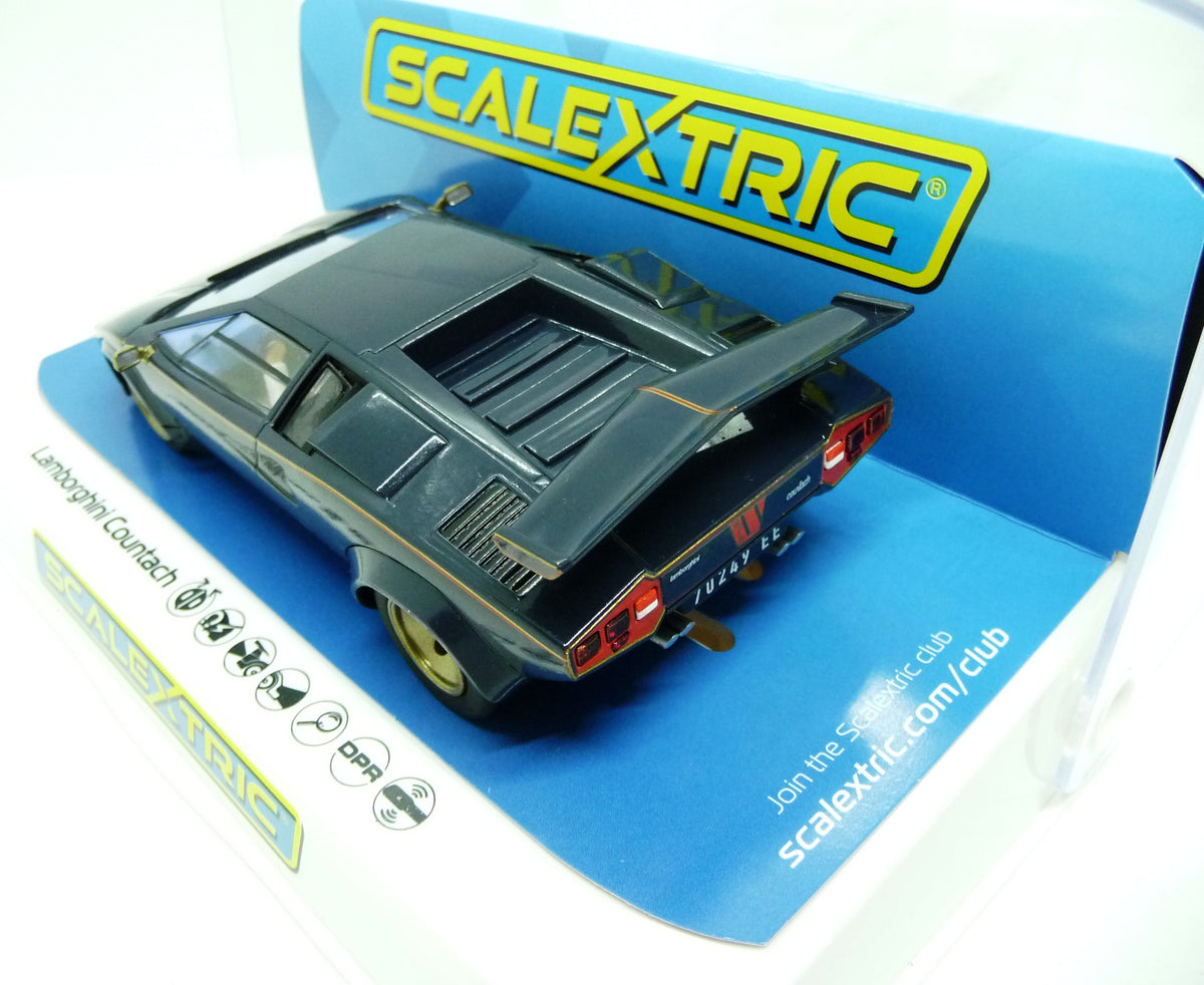 SCALEXTRIC - C4411 LAMBORGHINI COUNTACH - BLUE+ GOLD