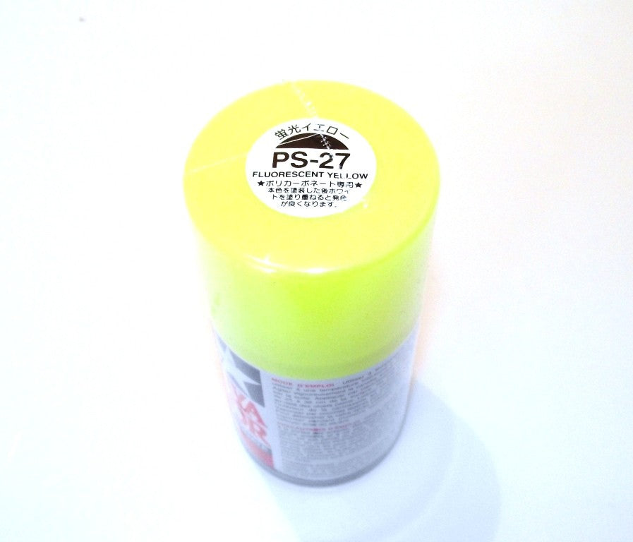 PS-27   TAMIYA POLYCARBONATE SPRAY PAINT FLURO YELLOW