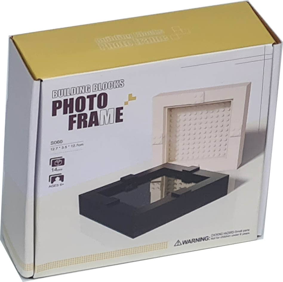 Building Blocks Photo Frame S060  Cream White / Compatible with LEGO® bricks