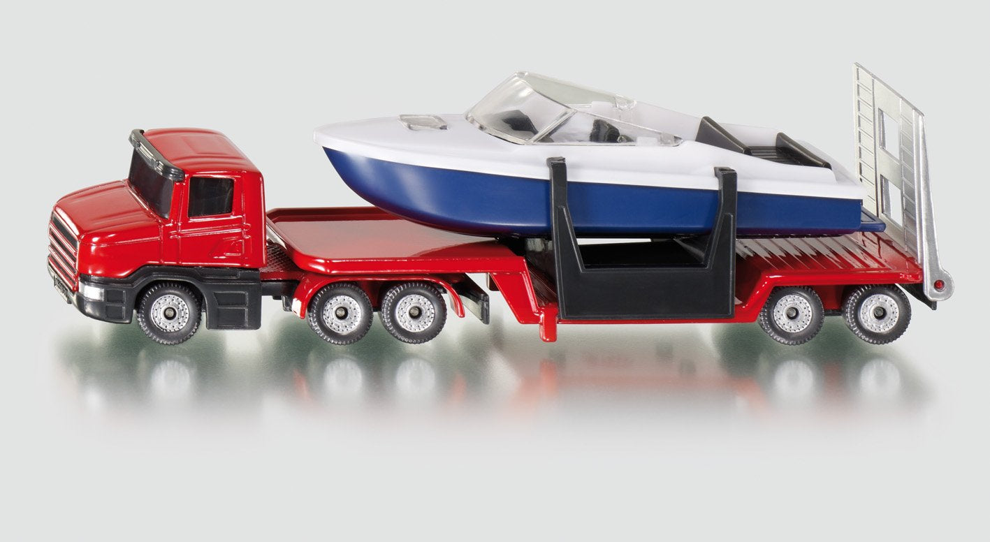 Siku - Low Loader With Boat Transport Load-up