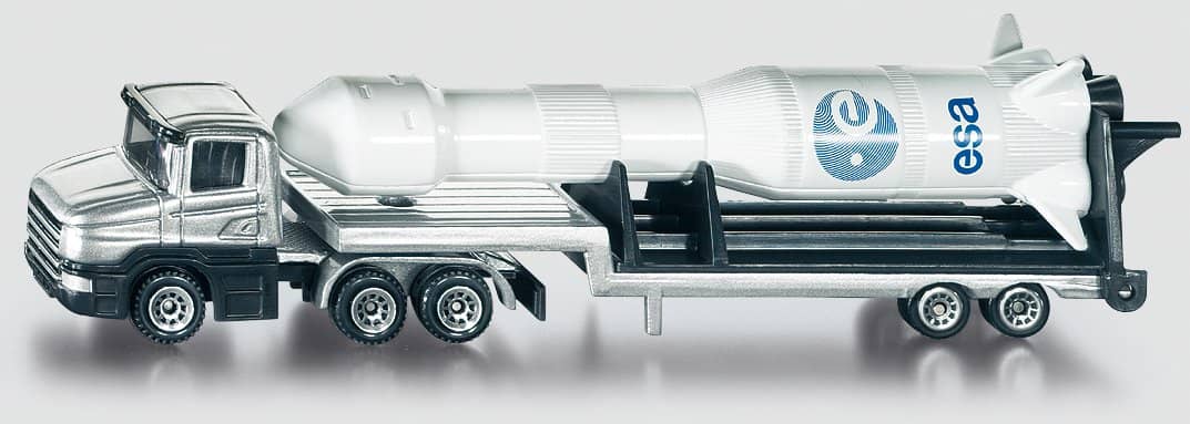 Siku - Low Loader With Rocket Transport Load-up