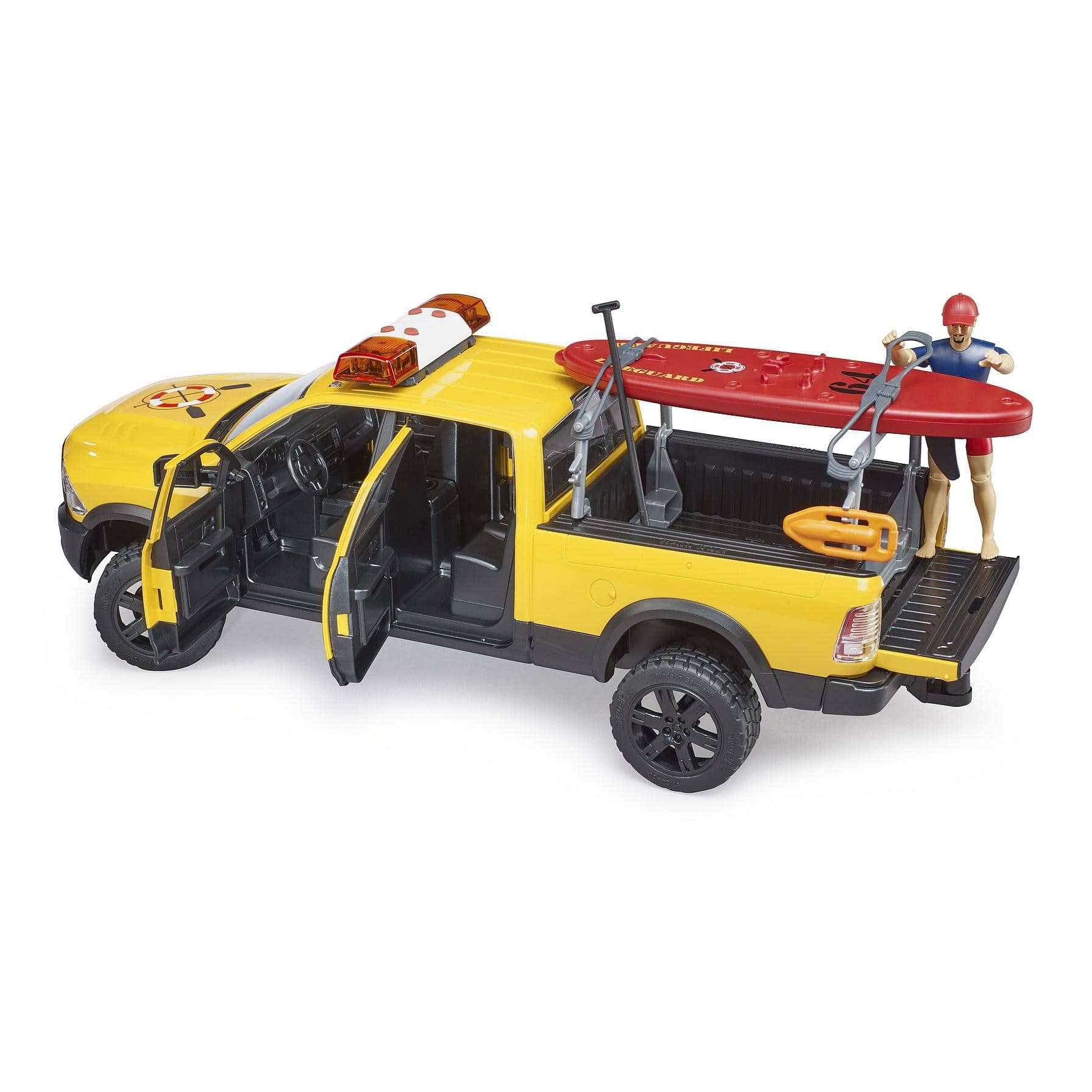 Bruder - Ram Power Wagon RAM 2500 With Lifeguard Figure Paddle Board 1:16 Scale
