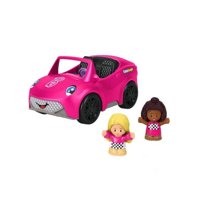 Barbie - Little People Toy Car With Music Sounds And 2 Figures Convertible Toddler Toys
