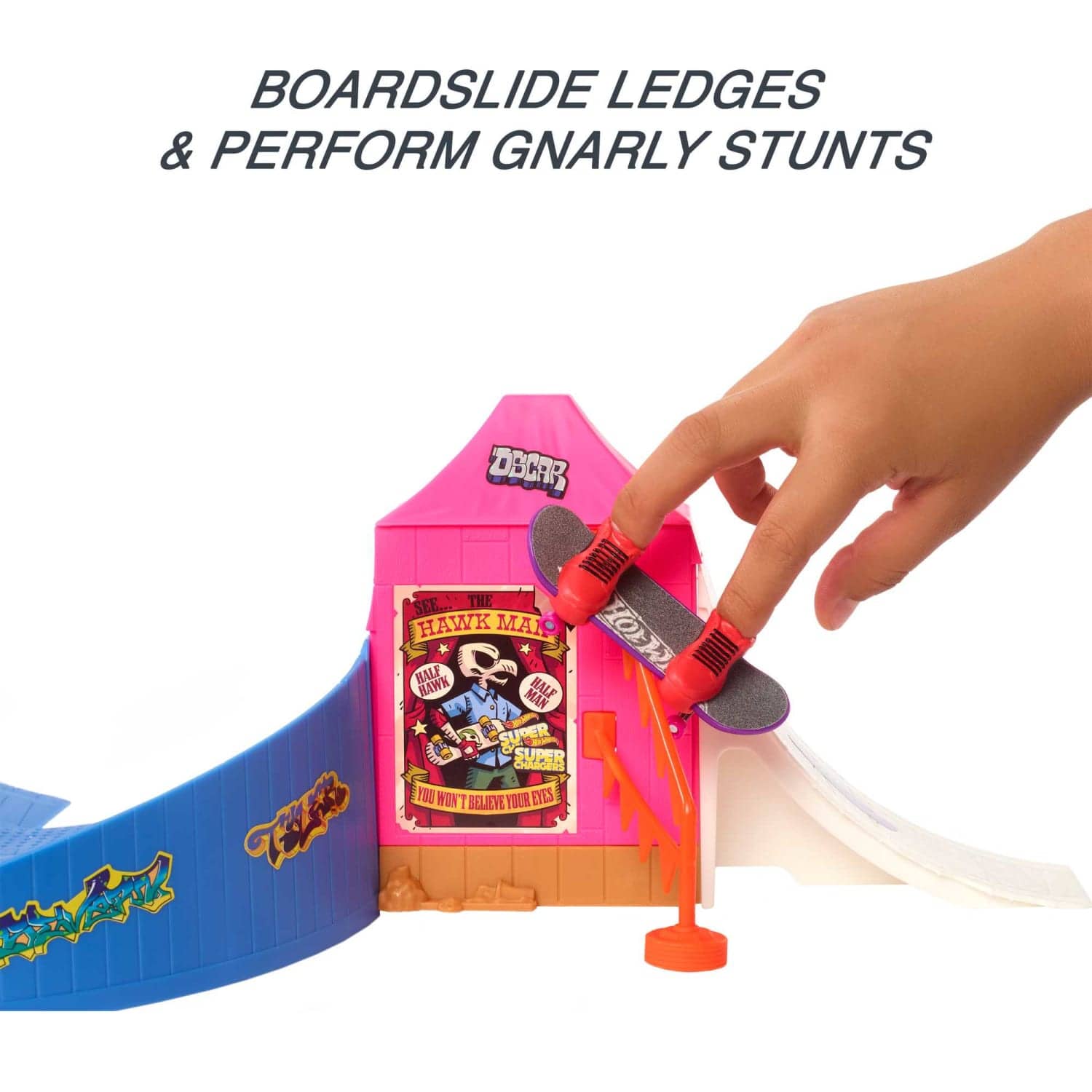 Hot Wheels - Skate Amusement Park Skate Set With Fingerboard & Pair Of Skate Shoes