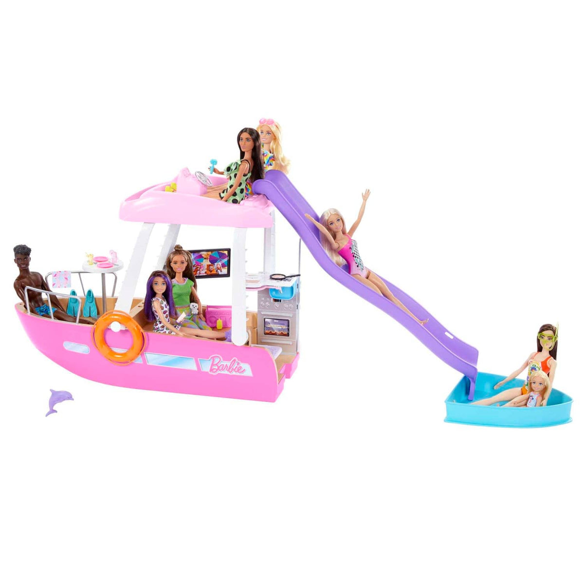 Barbie - Dream Boat Playset With Pool Slide And 20+ Accessories