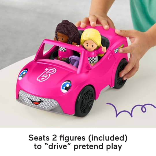 Barbie - Little People Toy Car With Music Sounds And 2 Figures Convertible Toddler Toys