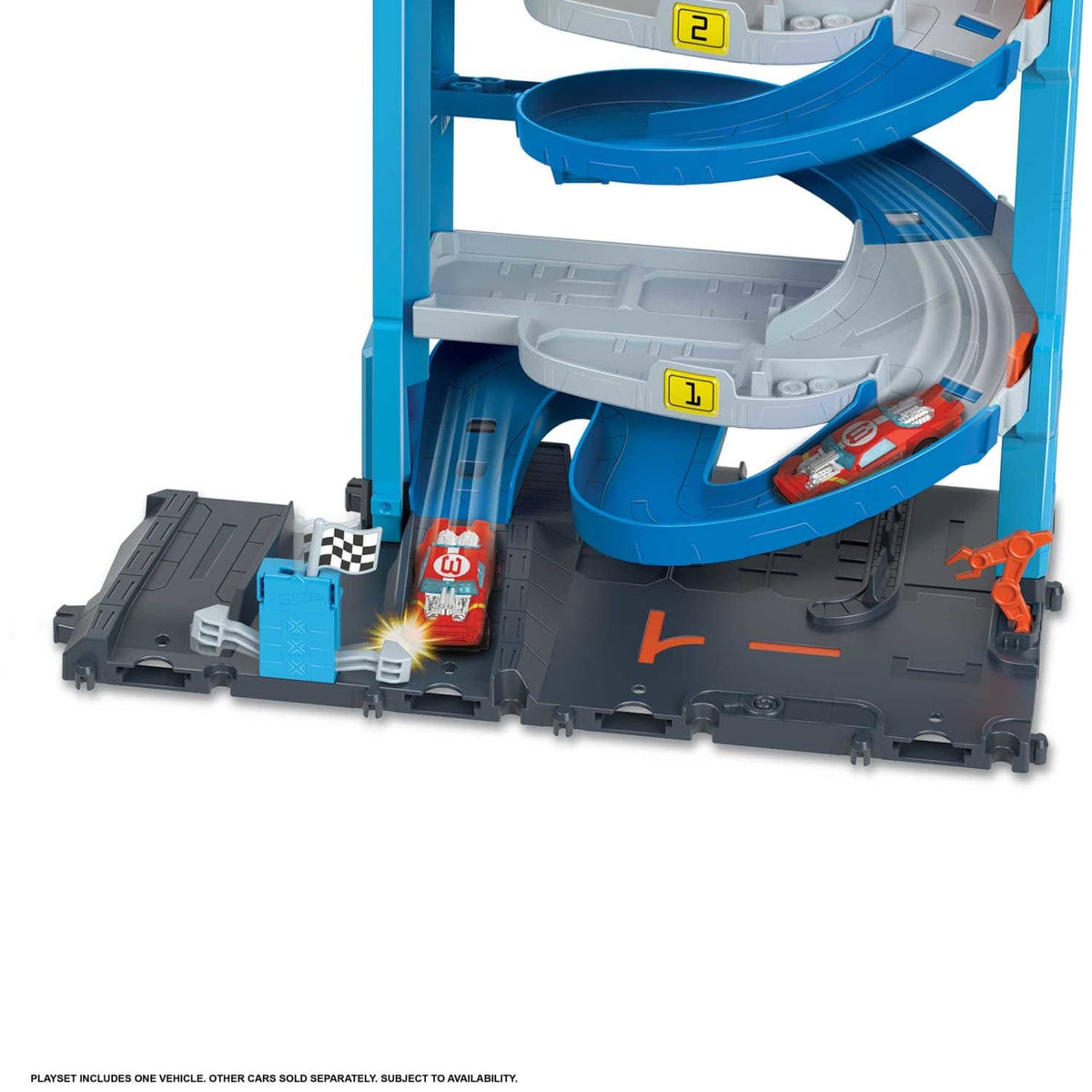 Hot Wheels - City Transforming Race Tower Playset Track Set With 1 Toy Car