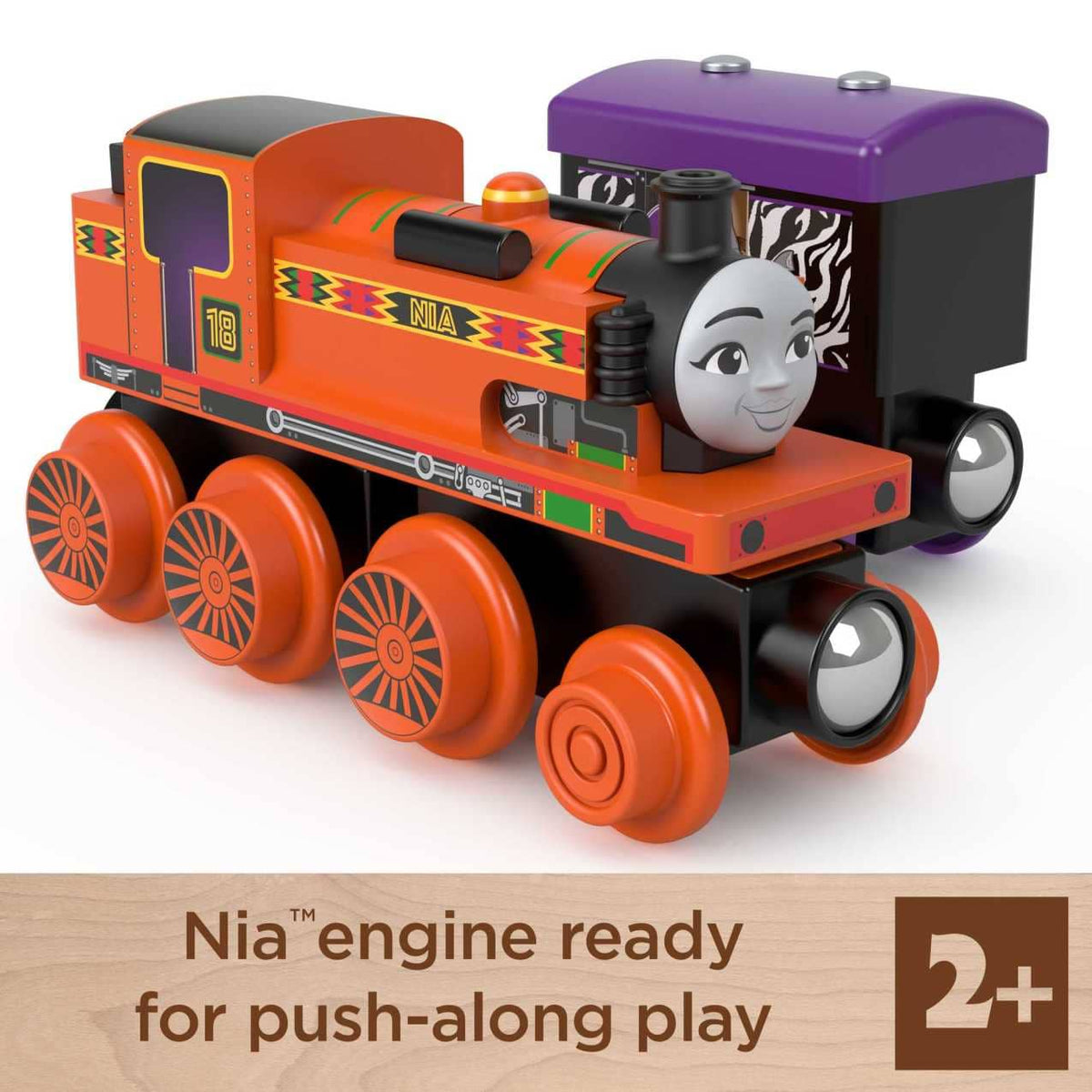 Thomas & Friends - Wooden Railway Nia Engine and Coal-Car - Fisher-Price