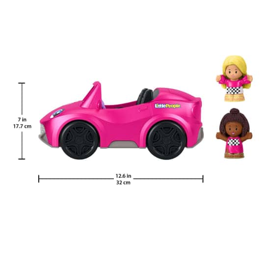 Barbie - Little People Toy Car With Music Sounds And 2 Figures Convertible Toddler Toys