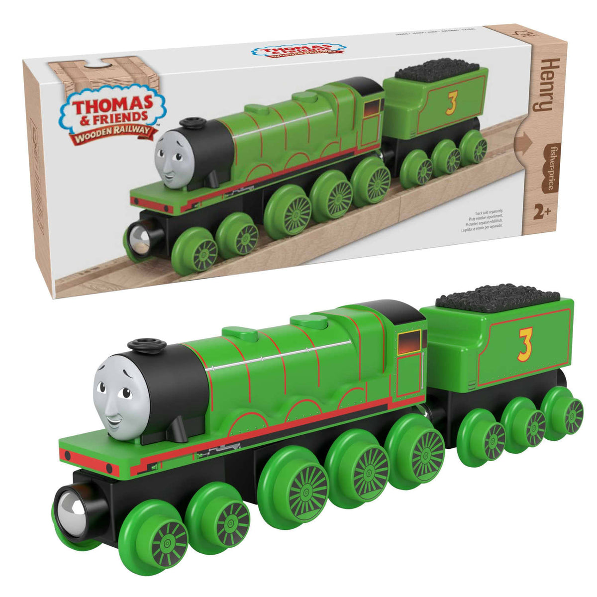 Thomas & Friends - Wooden Railway Henry Engine And Coal Car