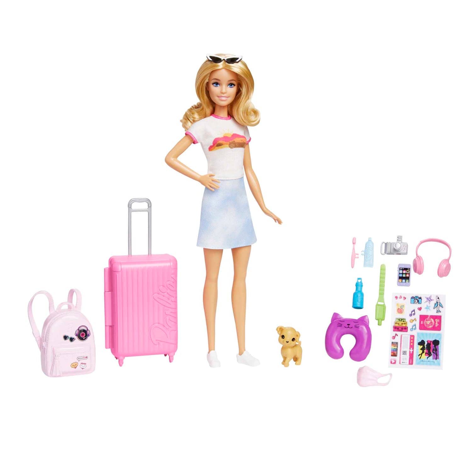 Barbie - Doll And Accessories Travel Set With Puppy