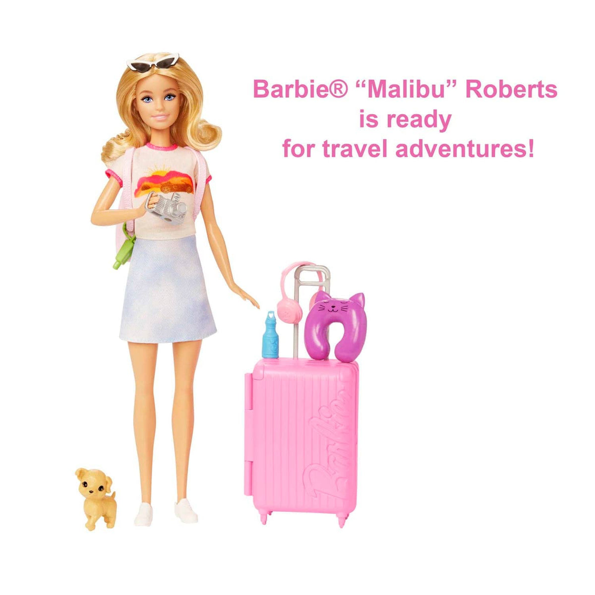 Barbie - Doll And Accessories Travel Set With Puppy