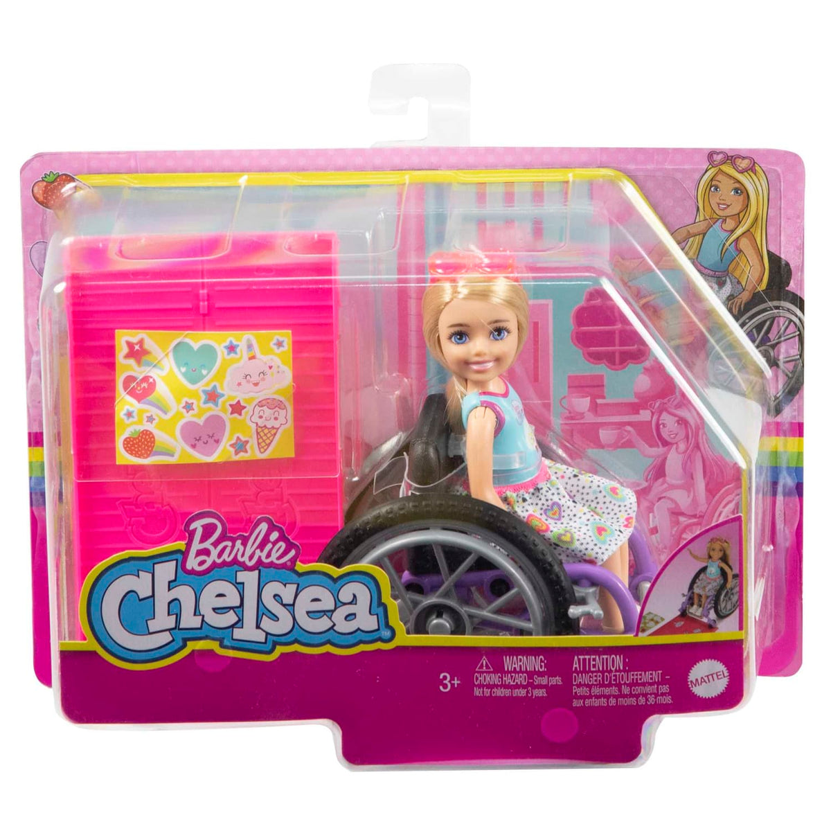 Barbie - Chelsea Doll (blonde) & Wheelchair Toy For 3 Year Olds & Up