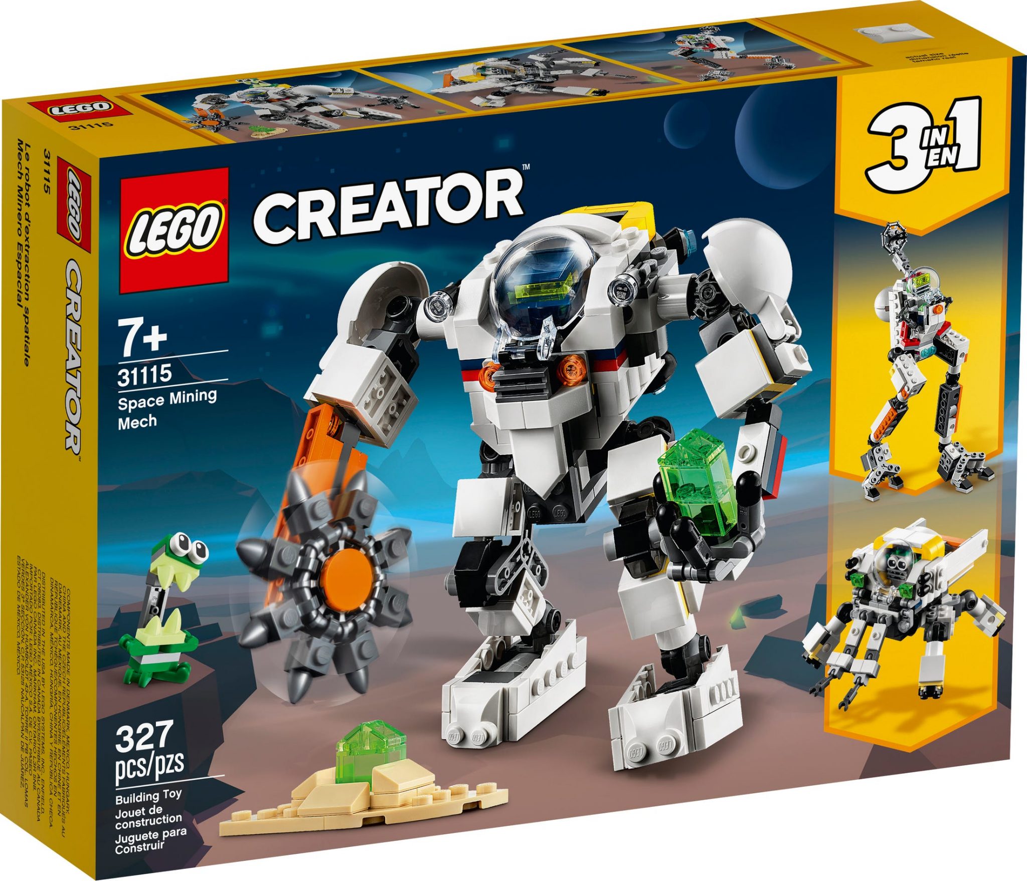 LEGO 31115 Space Mining Mech Creator 3in1 Tates Toys Australia