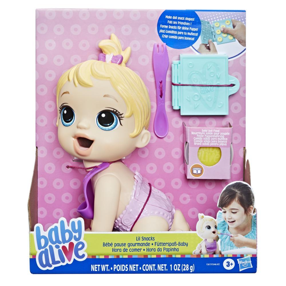 Baby Alive Lil Snacks Doll Eats And Poops 8 inch Baby Doll With Snack Mold Toy For Kids Ages 3 And Up Blonde Hair Hasbro Tates Toys Australia The Best