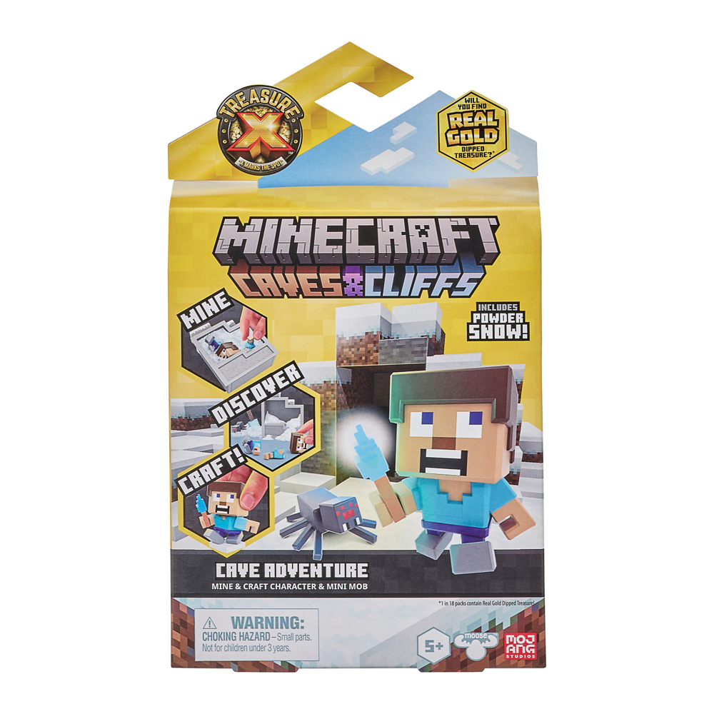 Minecraft Mob Head Minis Cave Explorers Pack com 2 Action Figures